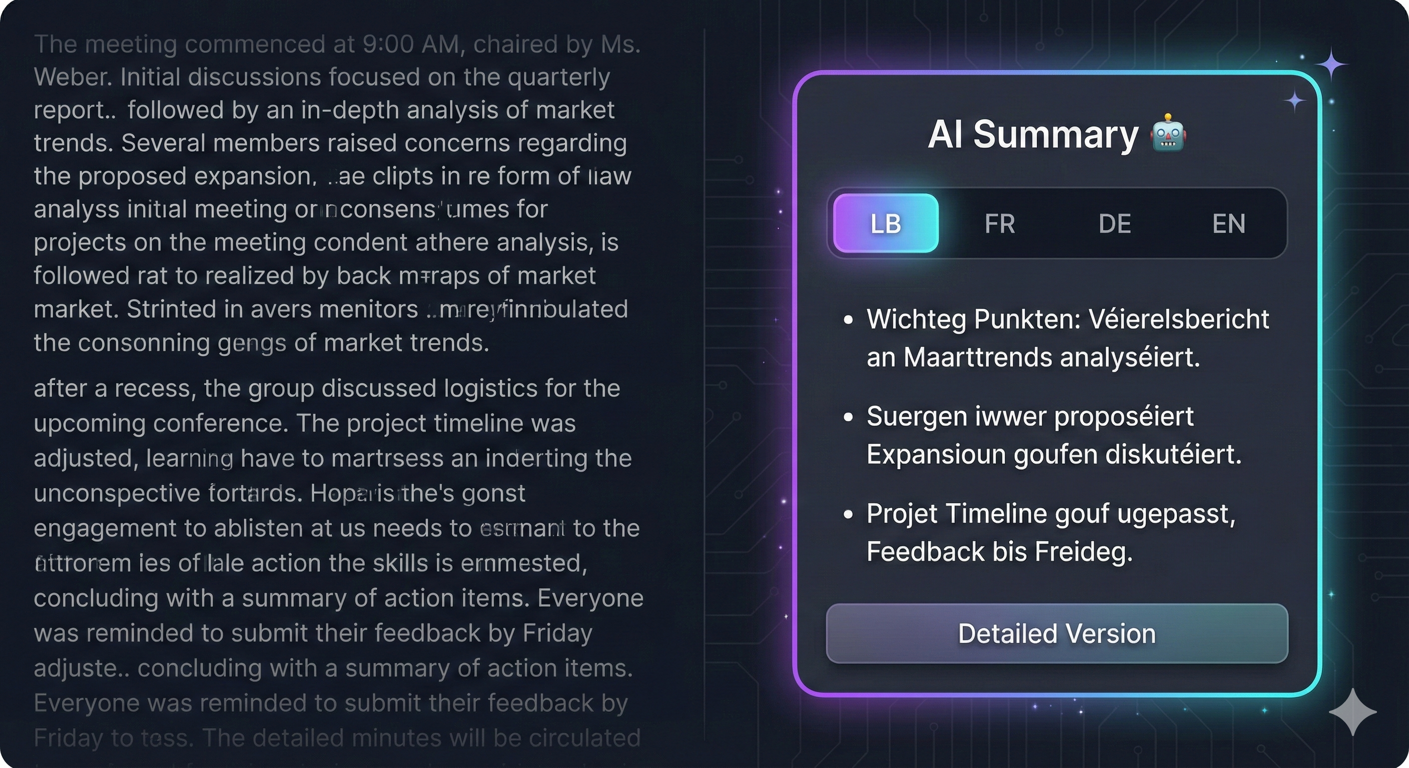 AI-generated summary example